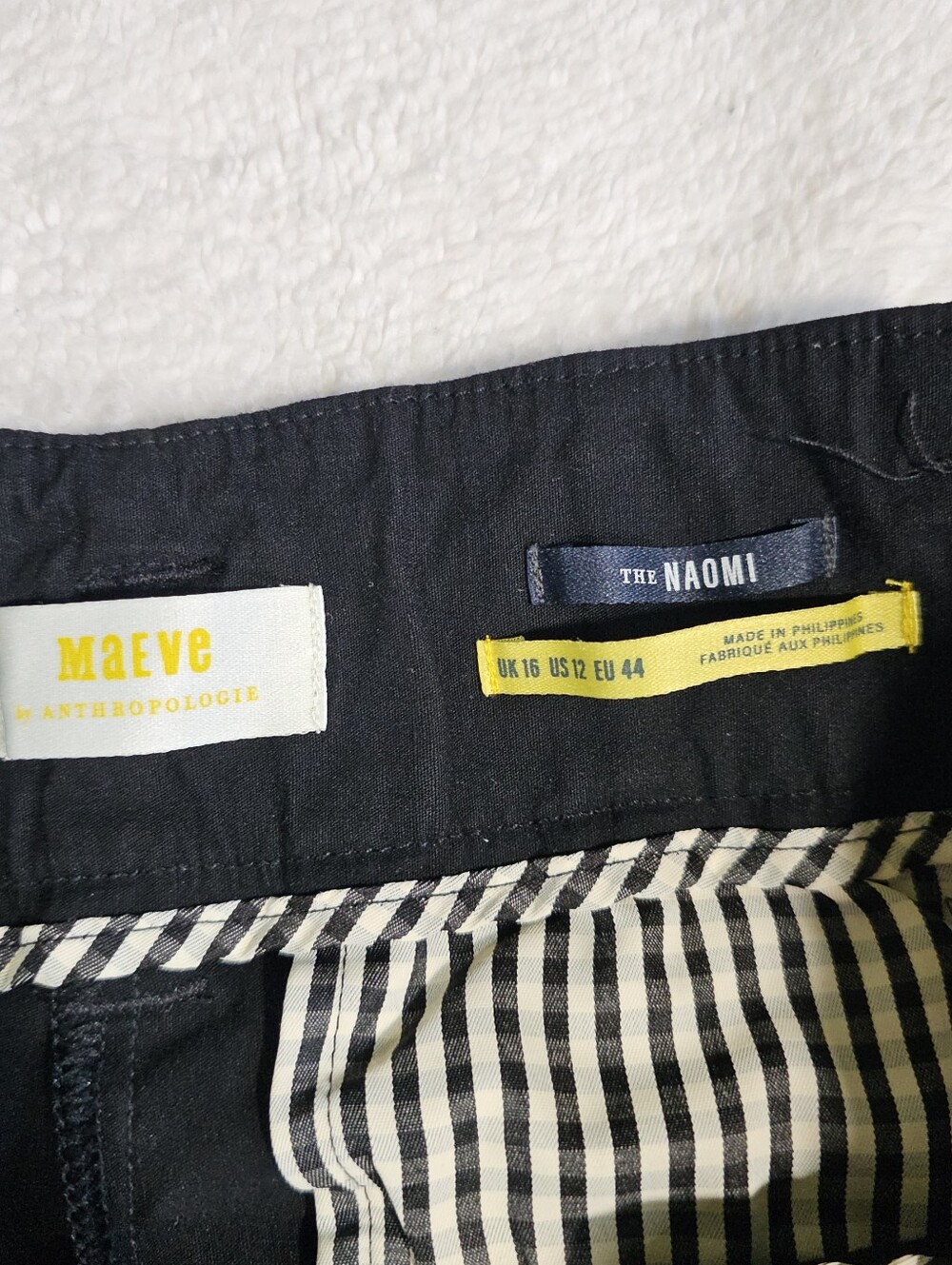 Maeve Pants Womens 12 The Naomi Wide Leg Flare Black Anthropologie High Rise. - Picture 8 of 13